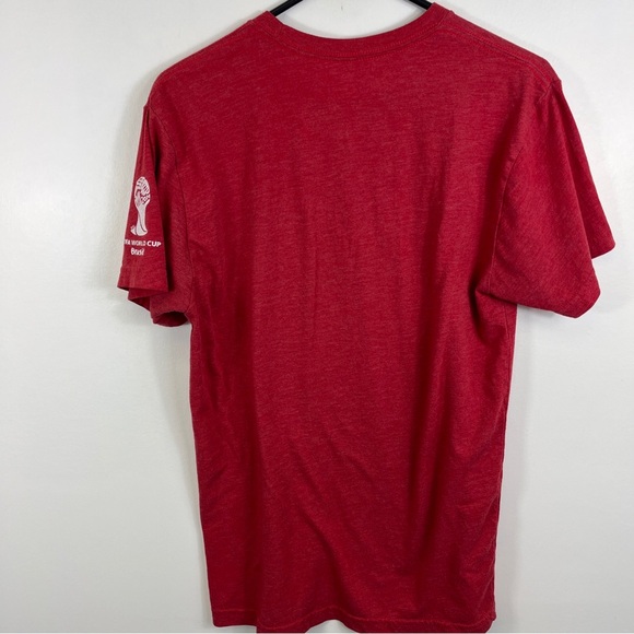 ENGLAND FOOTBALL T-Shirt Adult M Red Soccer 2014 FIFA World Cup Brazil - Picture 6 of 9